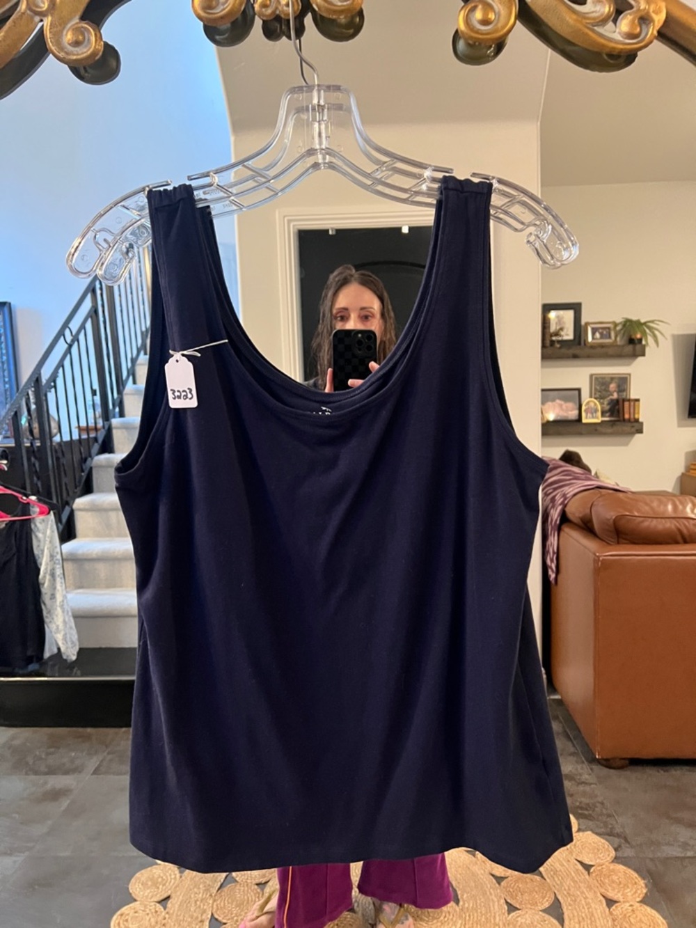 Talbots Dark Navy Scoop Neck Tank